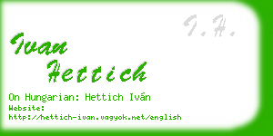 ivan hettich business card
